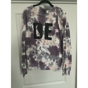Ladies Home Free "DE" Long Sleeve Multi Color Fleece‎ Sweatshirt - Size Medium